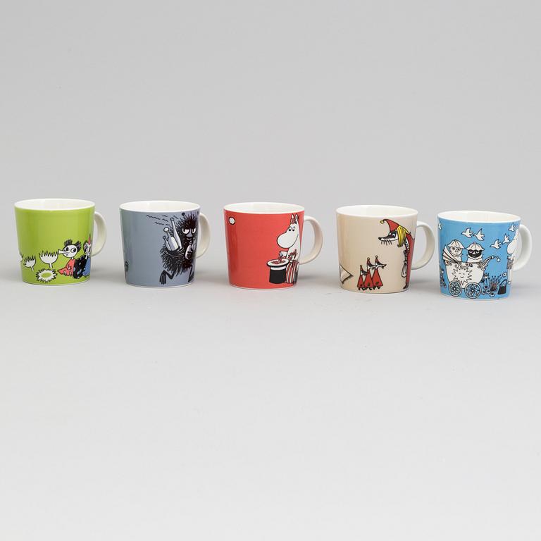 MUMINMUGGAR, 20 st, porslin, Moomin Characters, Arabia, Finland.