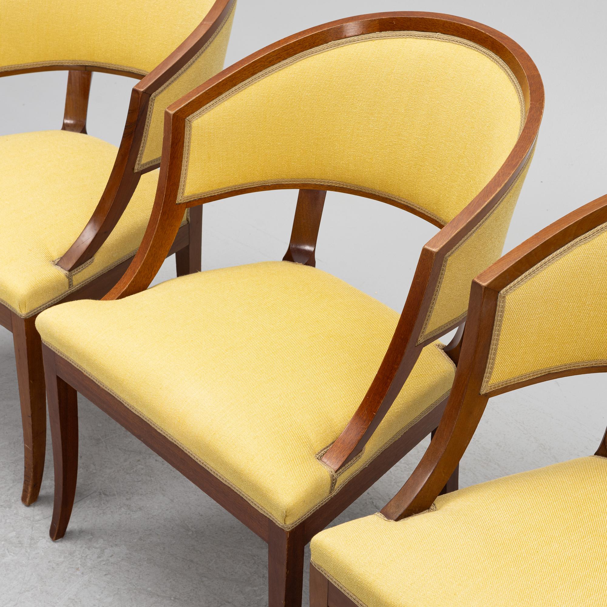 A gruop of three chairs, Helsingborg, Sweden, 1895.
