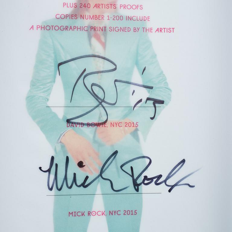 Mick Rock, limited edition photo book signed by Rock and Bowie 2015 published by Taschen.