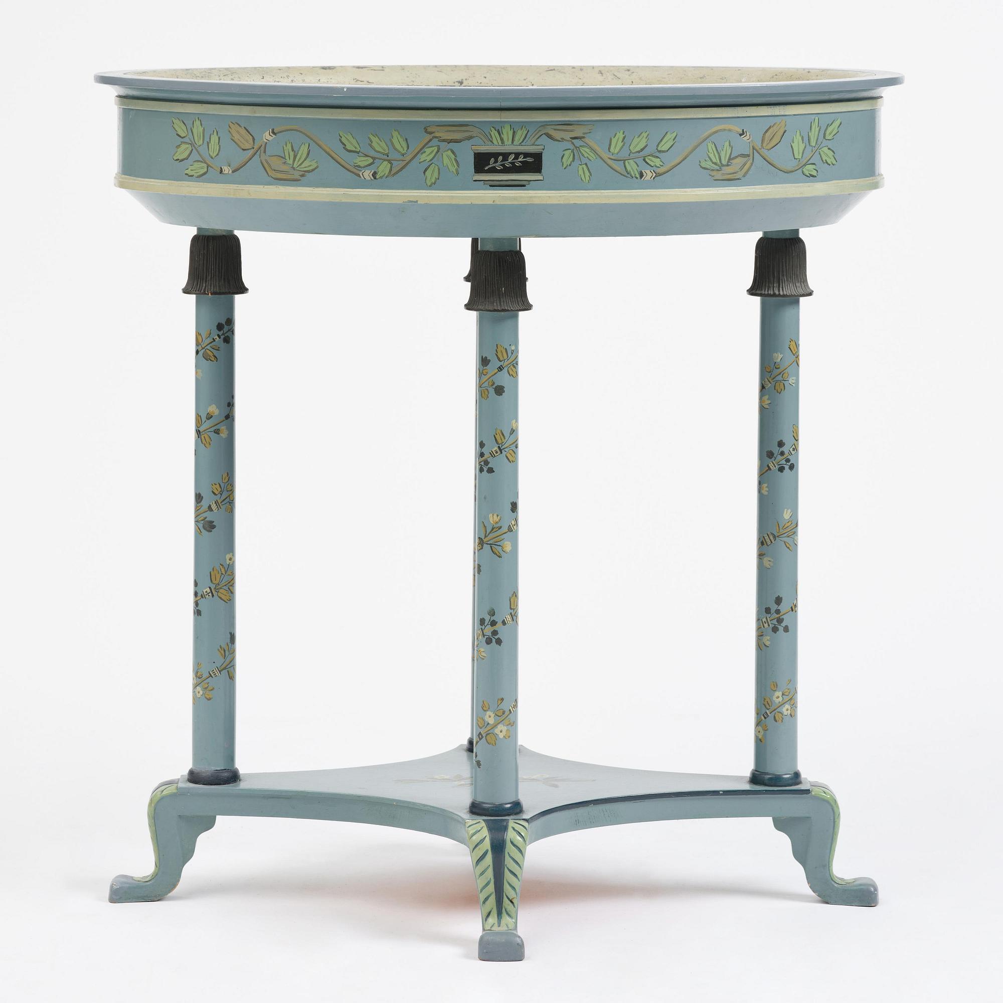 Carl Malmsten, a Swedish Grace flower table, cabinetmaker Albin Johansson, Stockholm, for Villa Kvikkjokk, 1927.