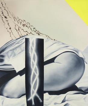 Christine Keefe, acrylic on canvas, signed and dated -89 on verso.