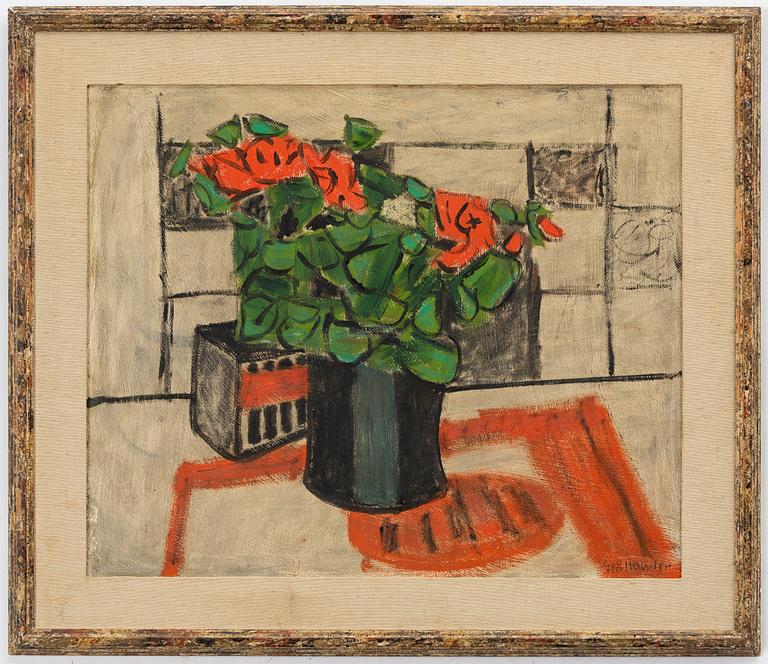 Gunnar Hållander, "Röd pelargonia".
