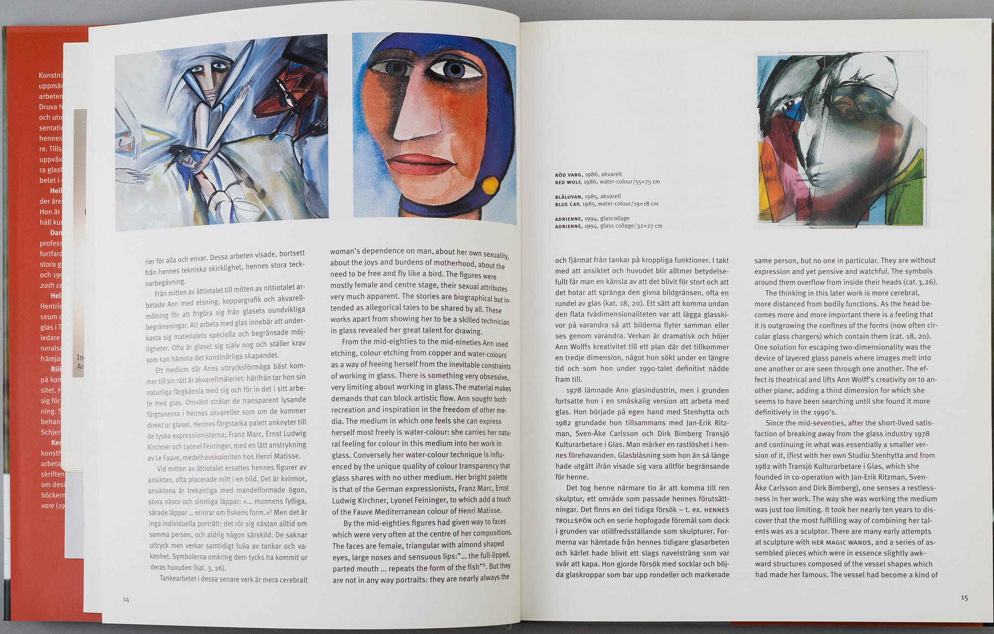 A lot of eleven books regarding Kosta and Kosta Boda glasbruk.