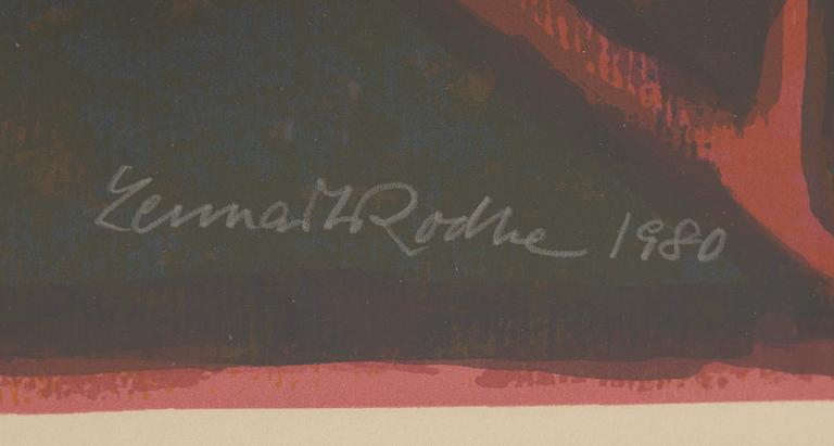 Lennart Rodhe, silkscreen in colours, 1980, signed 21/33.