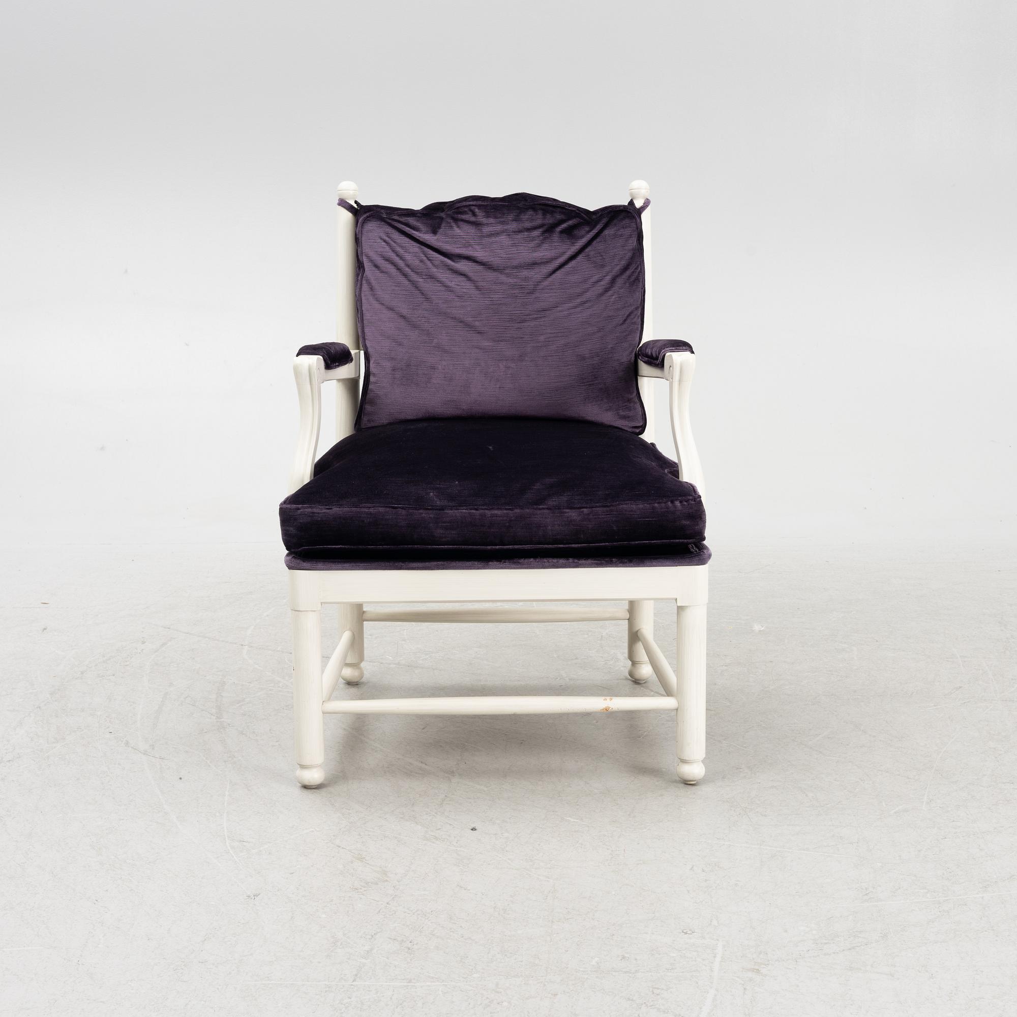 Fåtölj, sk "Gripsholmsmodell", Åmells Möbler, 1900-talets andra hälft.