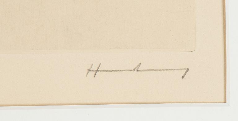 Hans Hartung, etsning, 1973, signerad och numrerad 32/100.