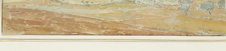 EDVIN OLLERS, 2 st, akvareller, signerade och daterade 1921 samt 1925.