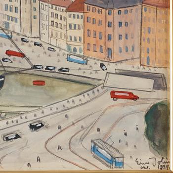 Einar Jolin, View over Kornhamnstorg and Gamla Stan.