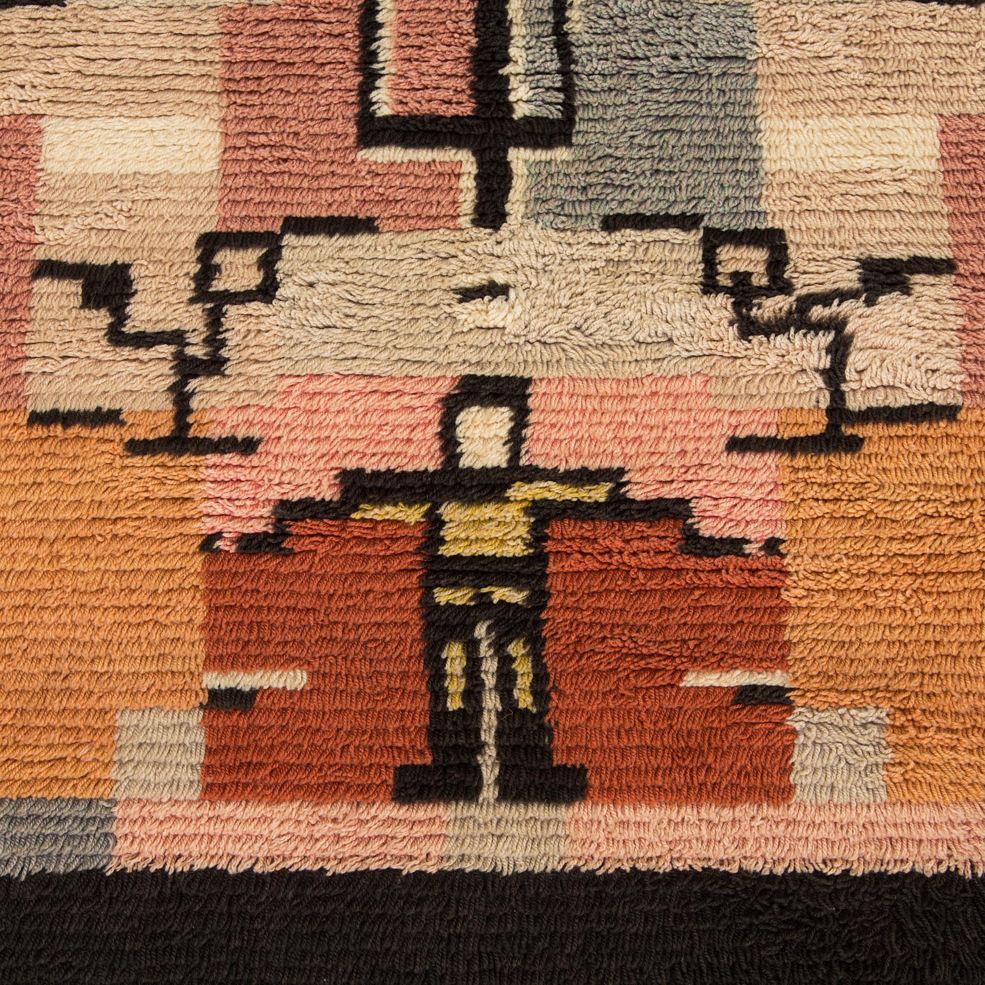 Laila Karttunen, a finnish rya rug, model for Wetterhoff ca 170 x 110 cm.