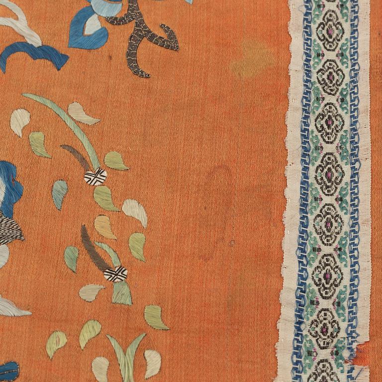 A Chinese embroidery, late Qing dynasty.