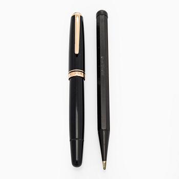 Montblanc, reservoarpenna, nr 254, samt stiftpenna, D.R.P. 481237.