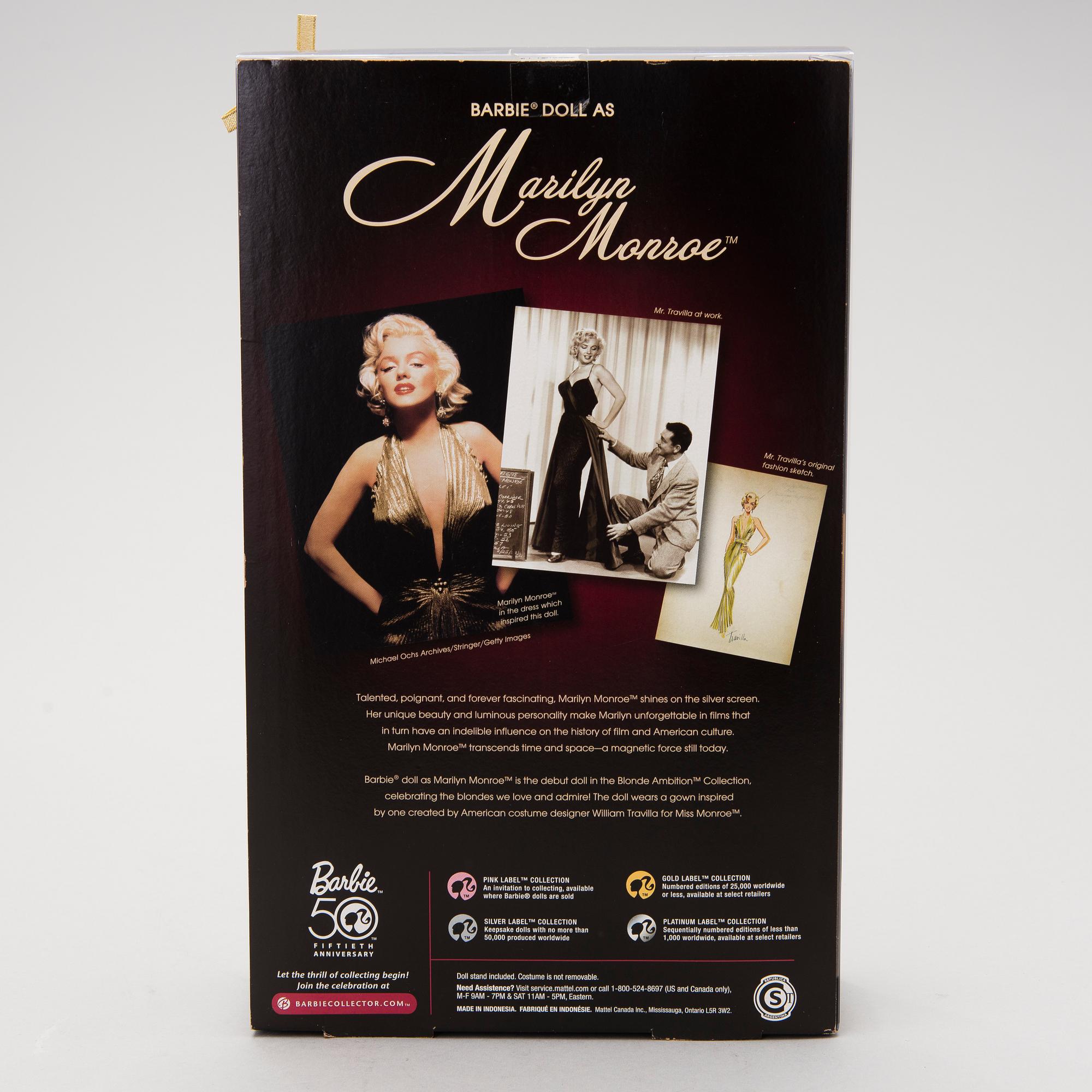 KERÄILYNUKKE, Blonde Ambition, Pink Label Collection, Barbie 50th Anniversary, Mattel, 2008.