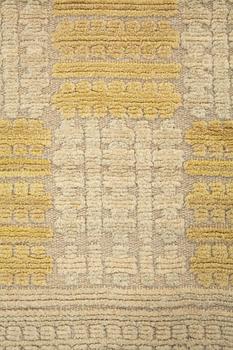 Swedish design, matto, knotted pile in relief, ca 224,5-227,5 x 112-118 cm, signed IB. Sweden around 1930.