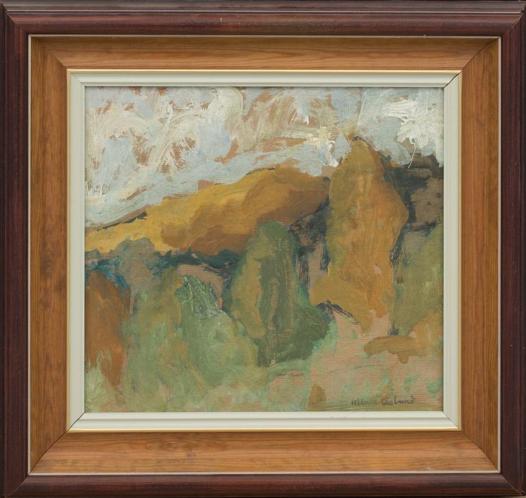 HELMER OSSLUND, oil on panel signed.