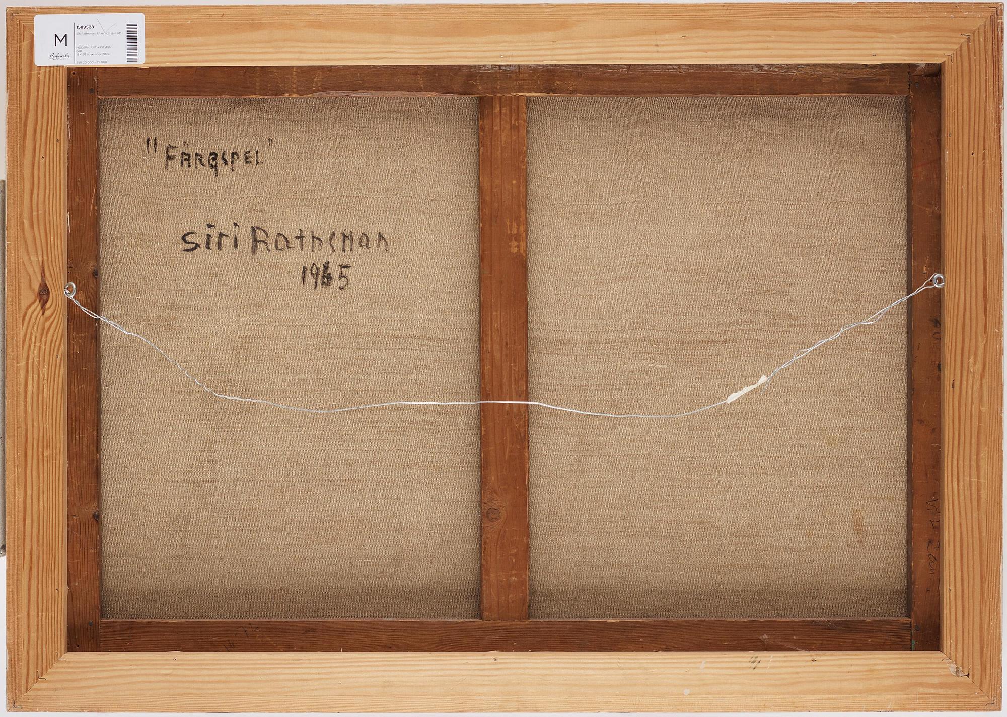Siri Rathsman, "Färgspel".