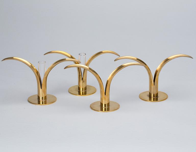 LJUSSTAKAR/VASER, 4 st, Liljan, Ivar Ålenius Björk, Ystad metall.