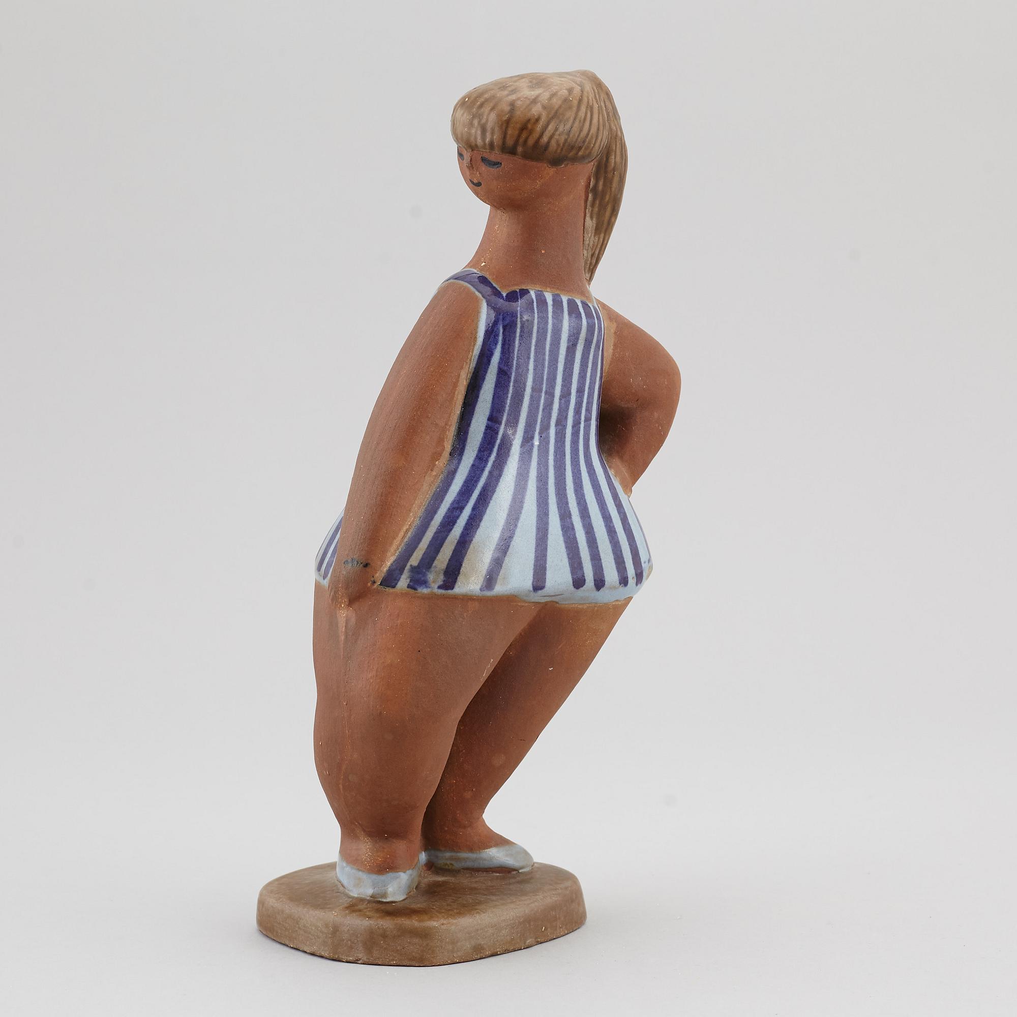 LISA LARSON, a 'Dora' stoneware figurine, from ABC-Flickorna, Gustavsberg.