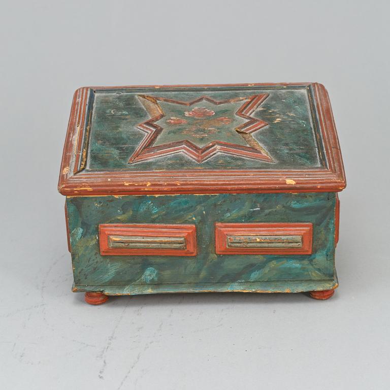 A swedish 19th century painted box.