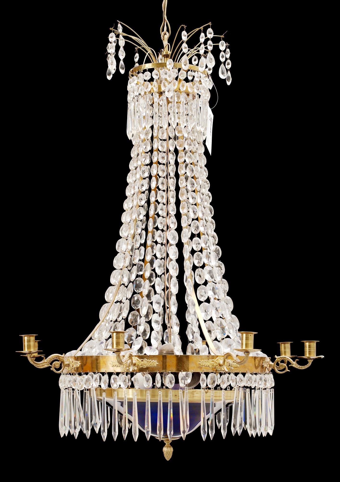 LJUSKRONA, gustaviansk stil, 1800-tal. H 88.