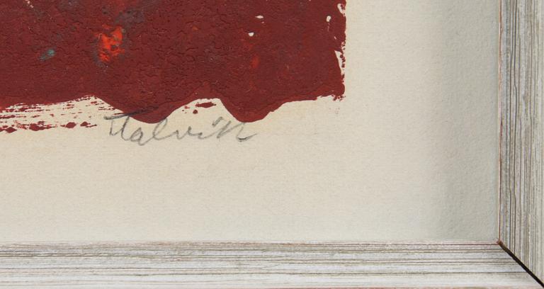 HERMAN TALVIK, blandteknik på pannå, sign o dat "1956".