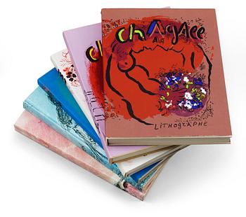 374. Marc Chagall, "Chagall lithographe vol I-VI. 1922-1985. Fernand Mourlot".
