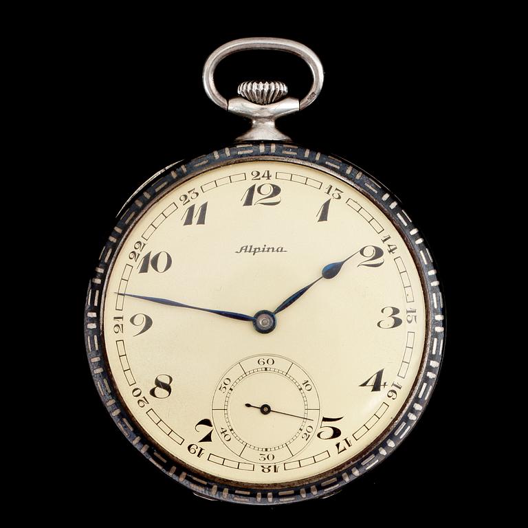 FICKUR, sk smokingur, silver, Alpina, 1930-tal.