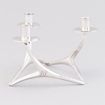 ANNA-GRETA EKER, kandelaber, silver, Auran Kultaseppä Oy, Åbo, Finland, 1962.