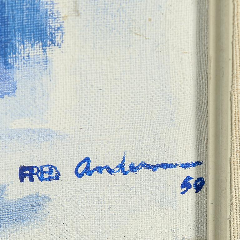 FRED ANDERSSON, oil on canvas, signed FRED Andersson and dated 50.