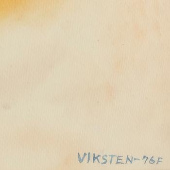 HANS VIKSTEN, watercolour, signed and dated 76.