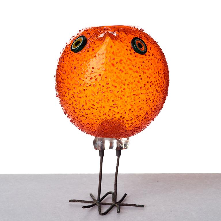 Peter Pelzel, a "Pulcino" glass bird, Vistosi, Italy 1960's.