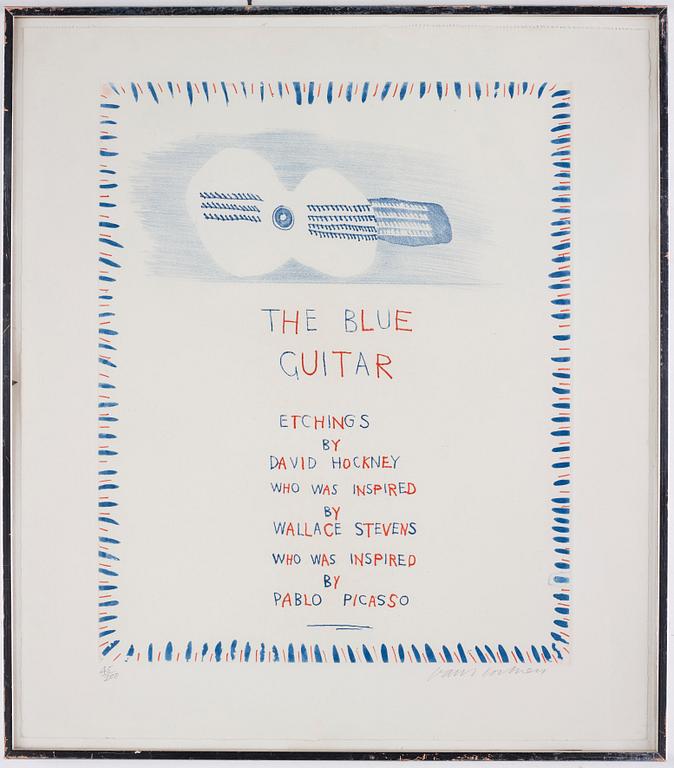 David Hockney, "The Blue Guitar" from: "The Blue Guitar".
