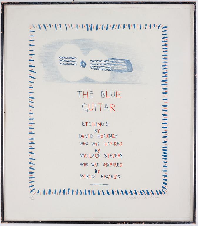 David Hockney, "The Blue Guitar" from: "The Blue Guitar".