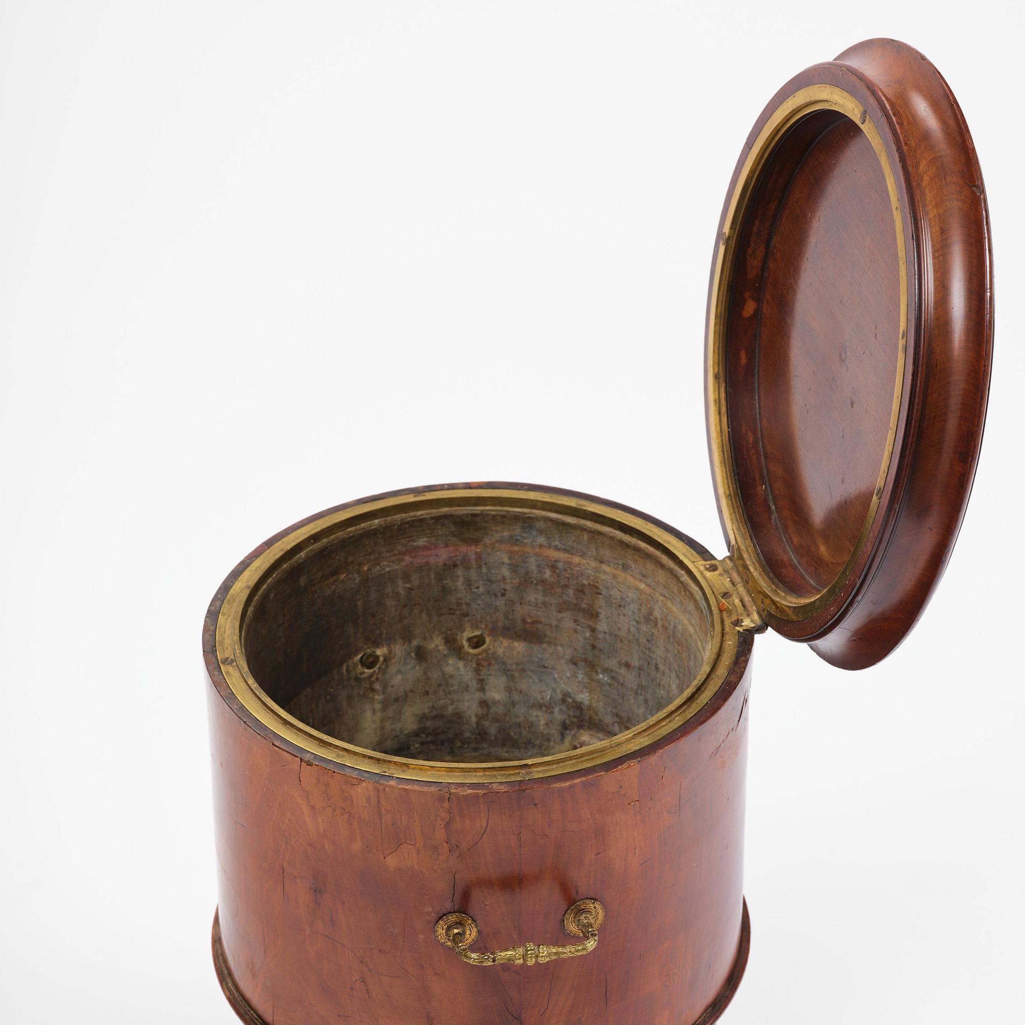 A George III mahogany wine cooler, later part 18th century.
