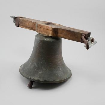 GÅRDSKLOCKA/VÄLLINGKLOCKA, malm och järn, 1800/1900-tal.