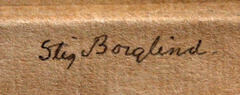 STIG BORGLIND, etsning, sign.
