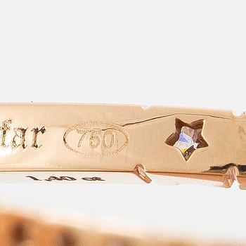 Örhängen 18K roséguld med briljantslipade diamanter.