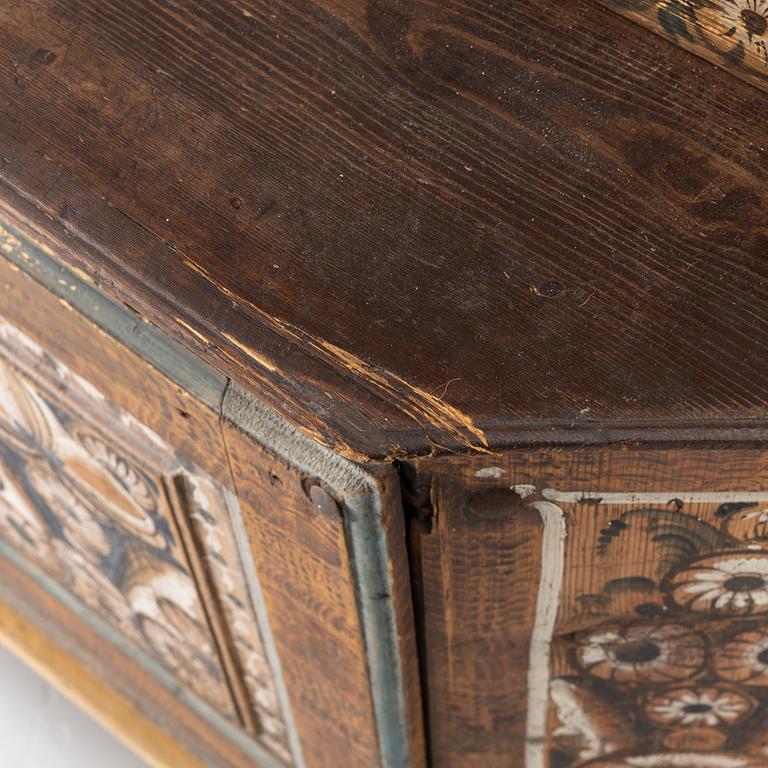 A Swedish Dalecarlian folk art cabinet dated 1808.