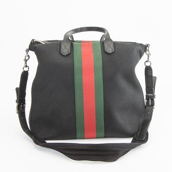 A Techno Web Stripe Canvas Tote  by Gucci.