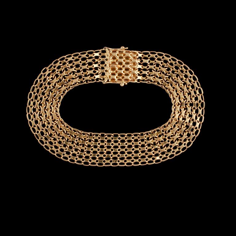 ARMLÄNK, 18k guld, Alton, Falköping, 1968. Vikt 17 g.