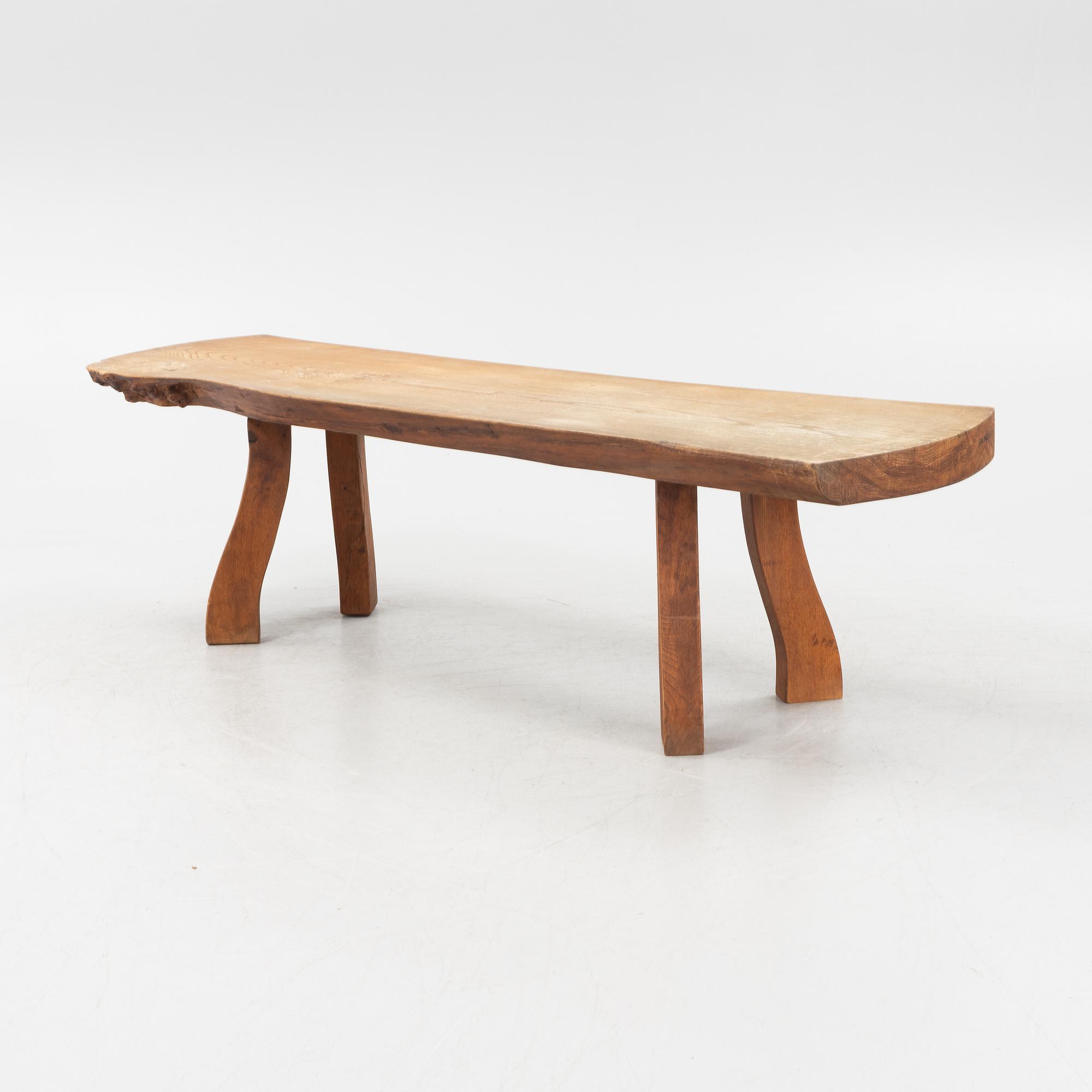 Carl-Axel Beijbom, an oak bench,  Simlingegården, Klagstorp.