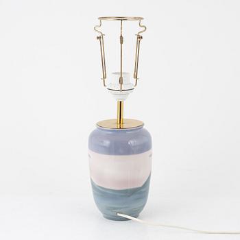Karl Lindström, vas/bordslampa, porslin, Rörstrand, tidigt 1900-tal.
