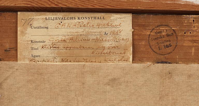 Gösta Adrian-Nilsson, "Christ revealed above the Eiffel Tower" (Kristus uppenbarar sig över Eiffeltornet (Kristus tillägnad)).