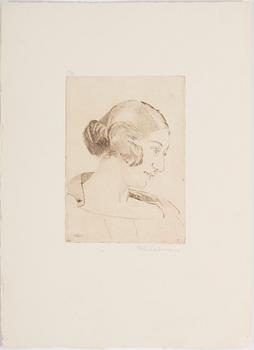 CARL WILHELMSON, signed C. Wilhelmson and numbered 7/50 with pencil. Also monogramsigned and dated CW 1923 in the plate.