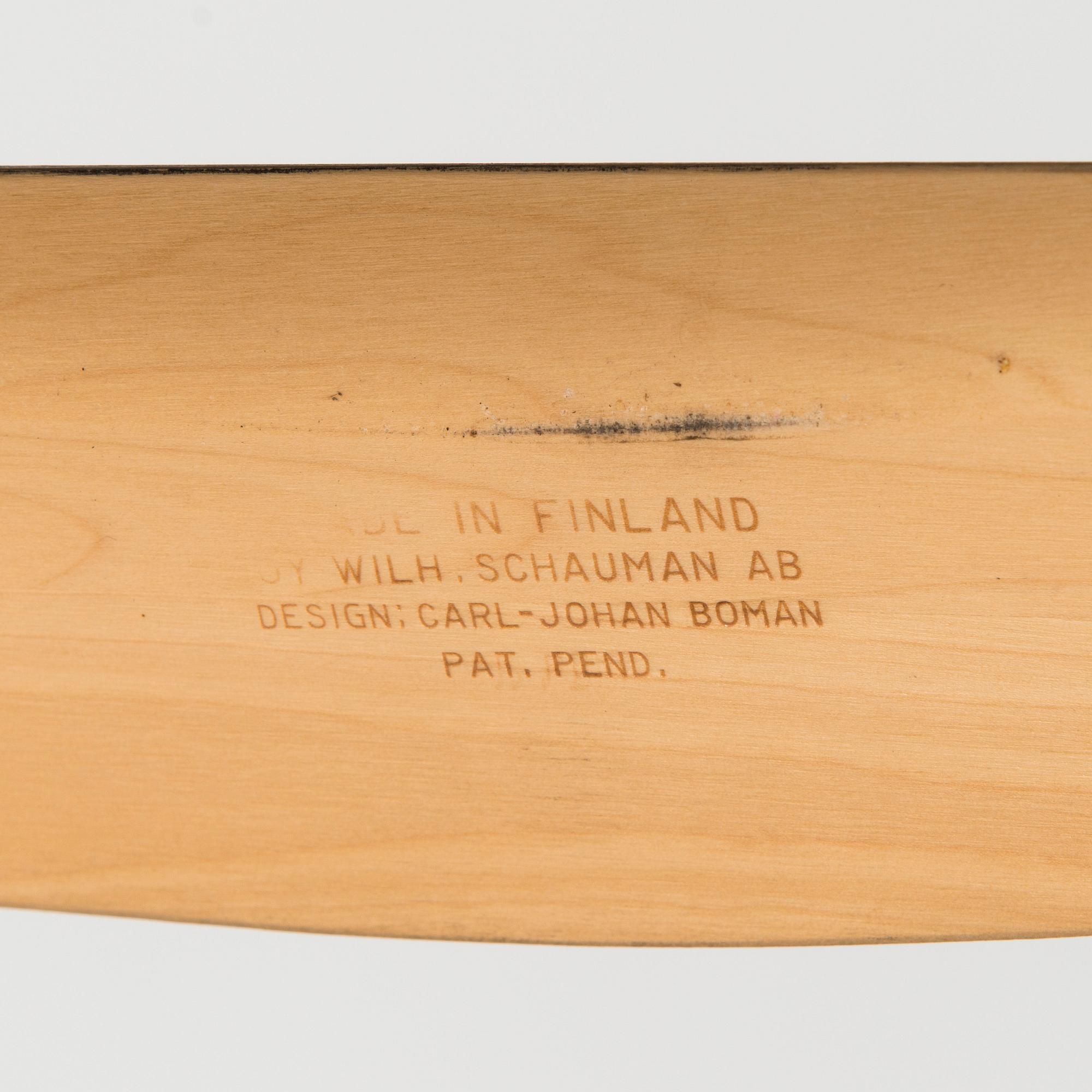 Carl-Johan Boman, a pairof  folding chairs, a pair "Boman", Wilh. Schauman furniture factory, Jyväskylä 1960s.