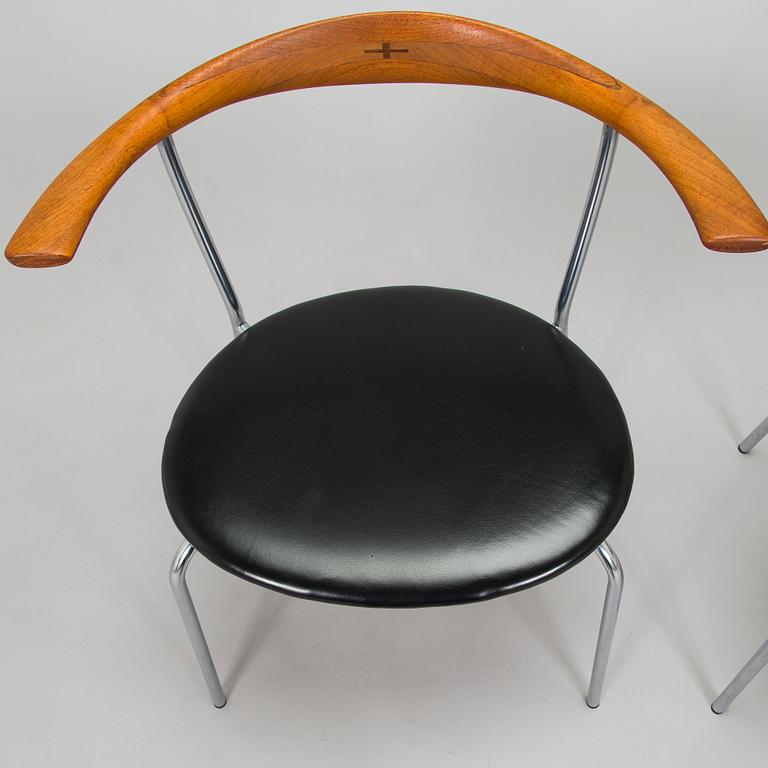 Hans J. Wegner, six mid-20th century 'PP701' armchairs for Johannes  Hansen Denmark.