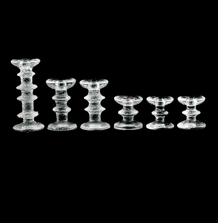 LJUSSTAKAR, 6 st, "Festivo", Timo Sarpaneva, Iittala.