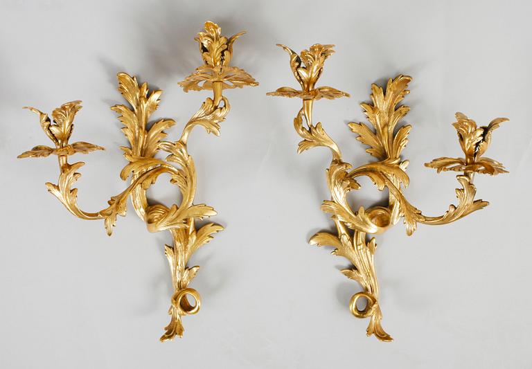 APPLIQUER, 1 par, rokokostil, 1800-tal.