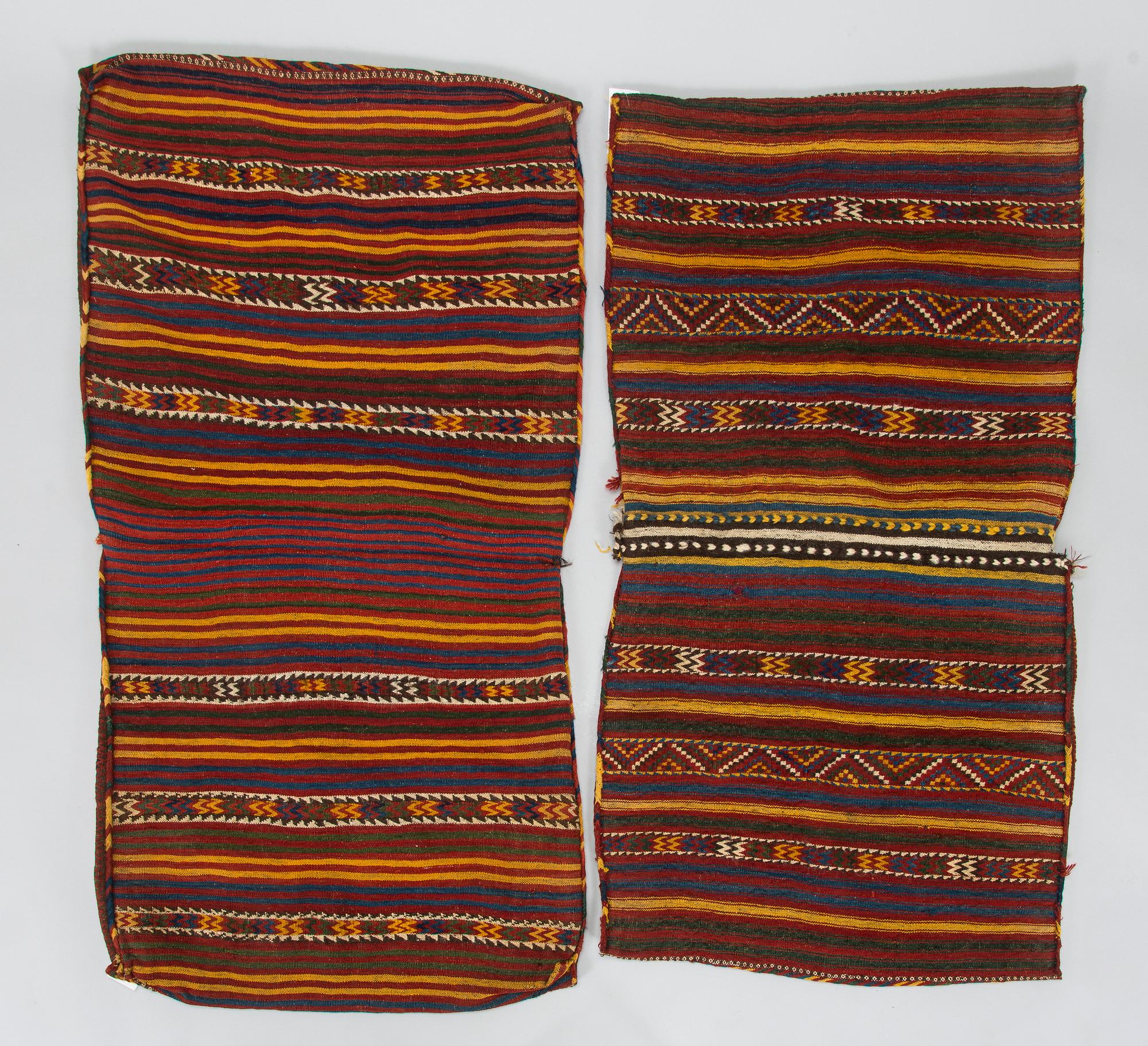 A pair of west persian saddel bags. Circa  150 x 80 cm.