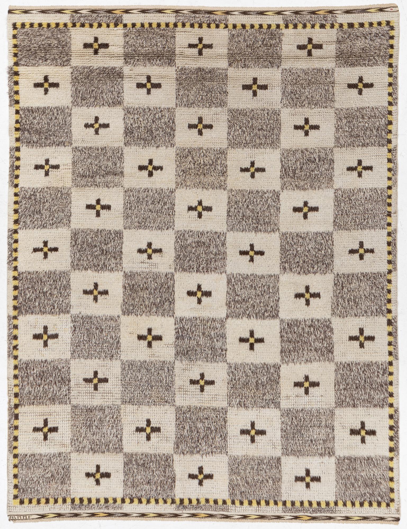 Märta Måås-Fjetterström, matta, "Ulla", rya, ca 290 x 200 cm signerad AB MMF.