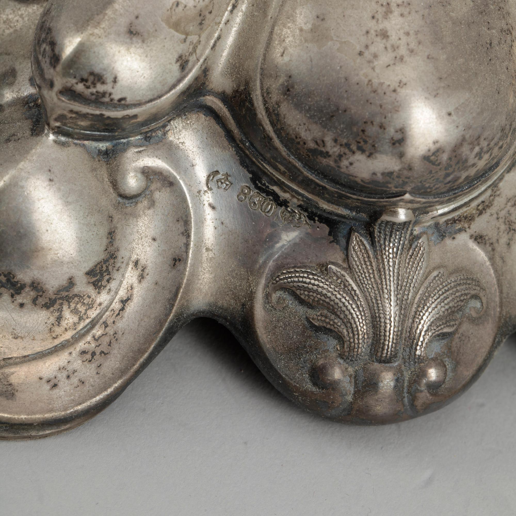 KANDELABRAR, ett par, silver, Tyskland, 1800/1900-tal.
